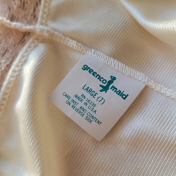 Vintage Chemise Top by Greenco Maid / Nutural Tone / Size Large - Picture 7 of 8